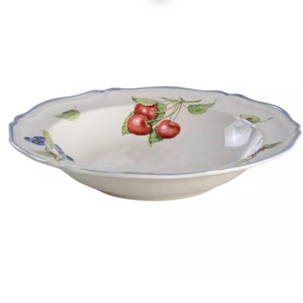 Villeroy & Boch Cottage Fine China Rimmed Soup Bowl Plate. Set of 2 - Picture 8 of 8